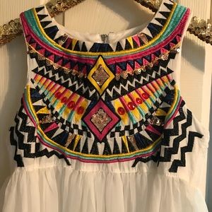 Maxi sundress with embellished top